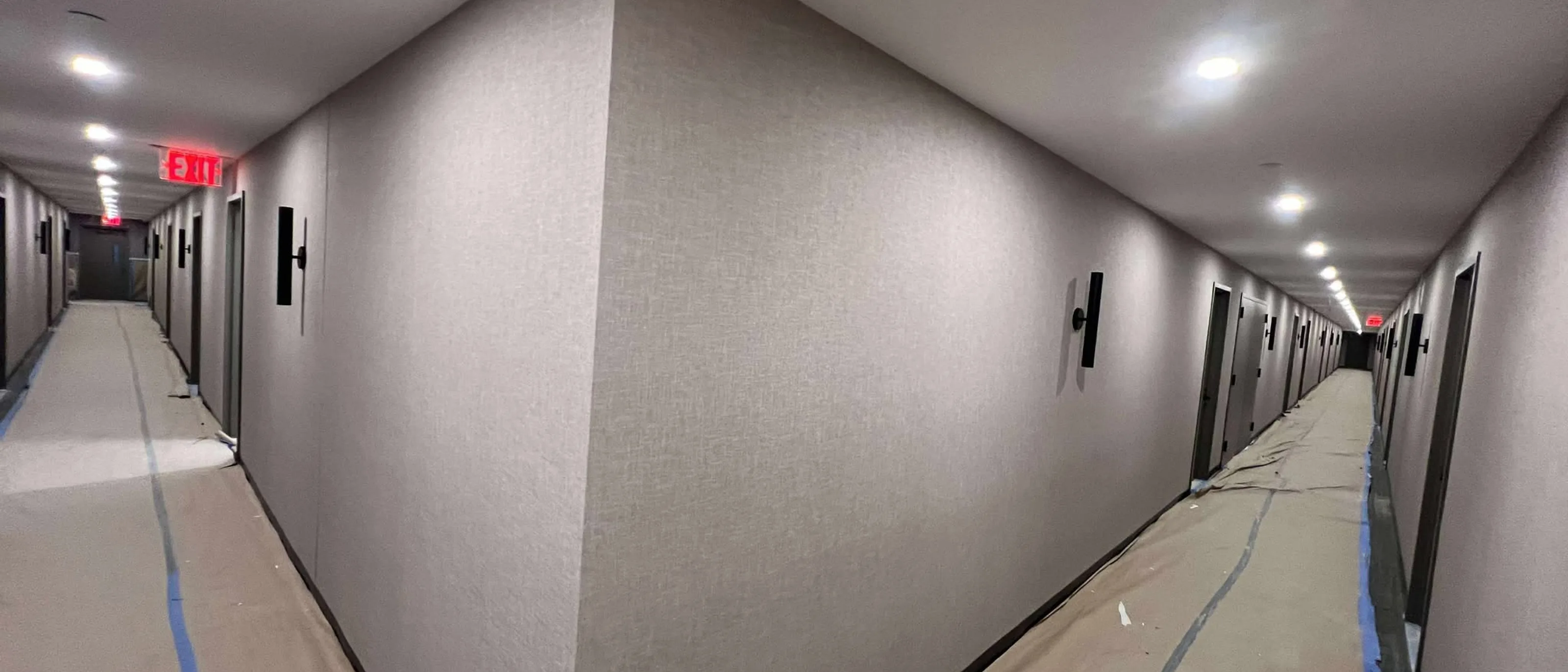 Freshly installed wallpaper in a New Jersey home